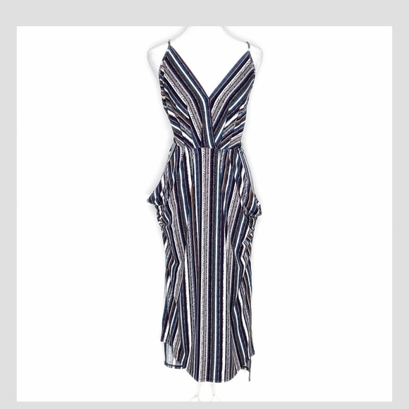 BCBGeneration Maxine Sheath Slip Dress Pockets Surplice Bodice Straps Stripe - Picture 12 of 13